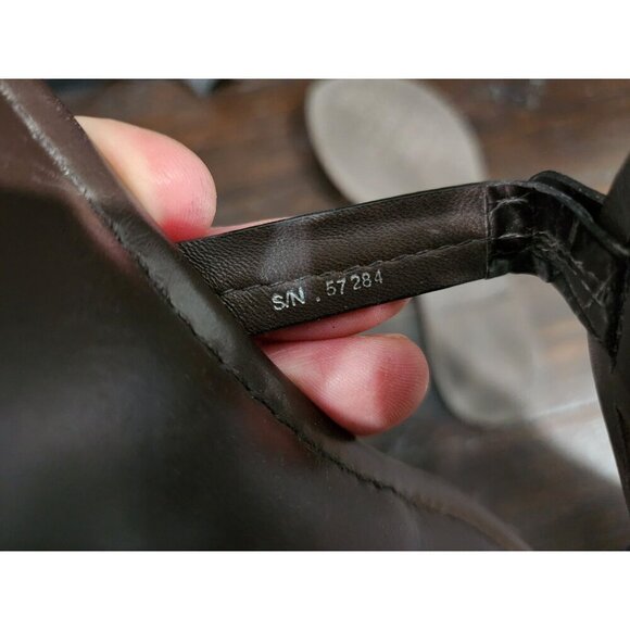 EUC Tory Burch Miller Dark Brown Croc Embossed Thong Sandal/Sz. 7.5M - Picture 10 of 11